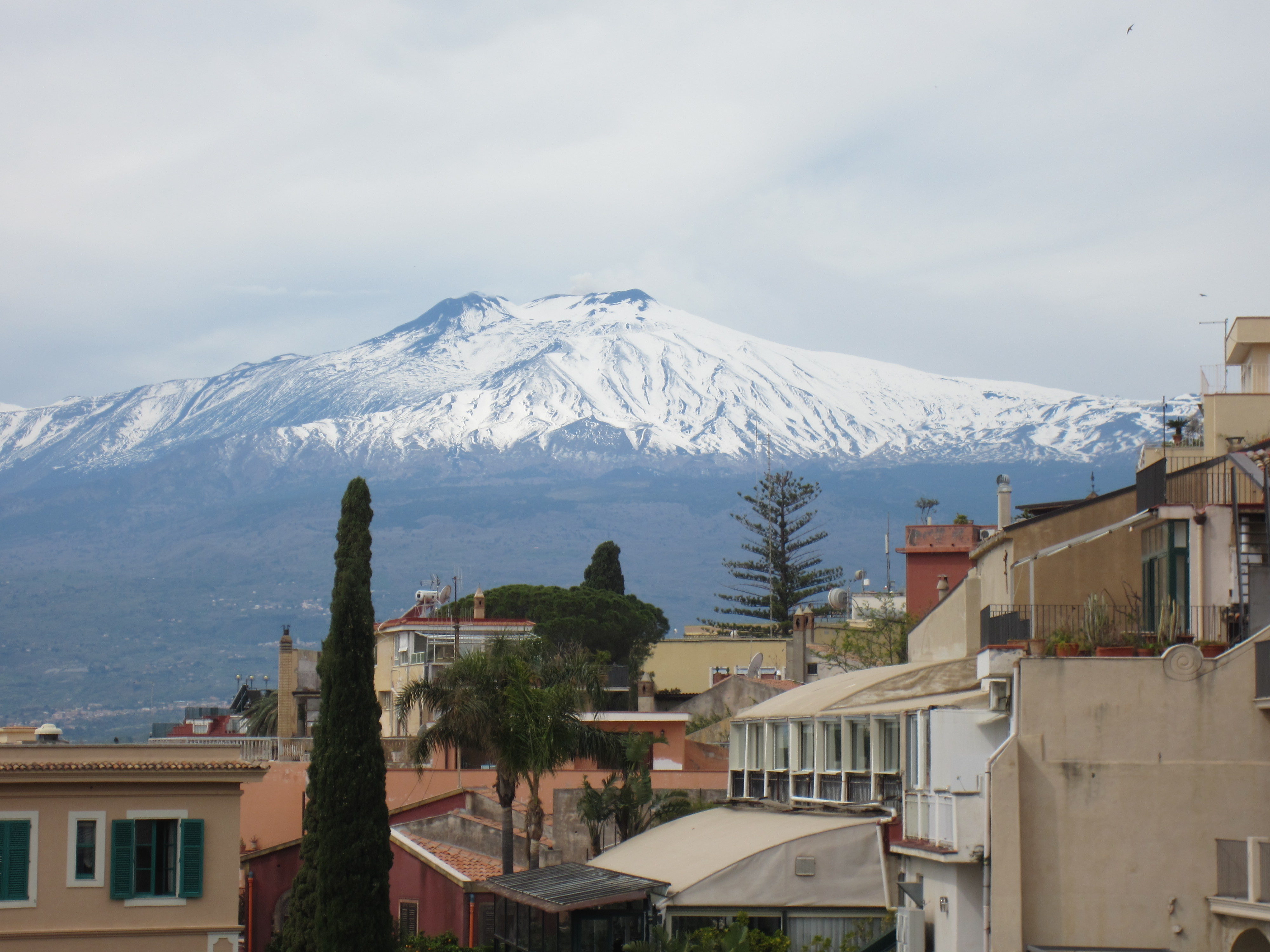 Views of Mount Etna from Taormina